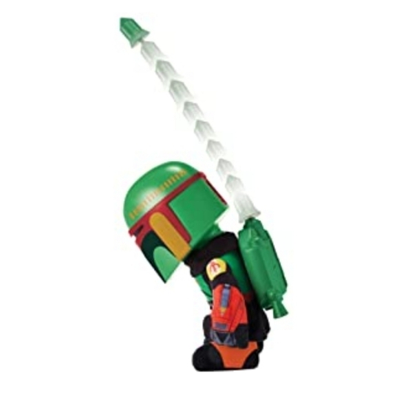 🆕️ STAR WARS Rocket Launching Boba Fett Feature Plush, 12” Tall Figure NEW - Picture 7 of 11